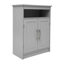Vigo Bathroom Storage Cabinet with Adjustable Cabinet Shelf, Upper Open Shelf, and 2 Magnetic Closure Doors
