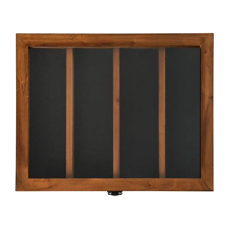 Robinson 11x14 Solid Pine Medals Display Case with Channel Grooved Removable Shelves