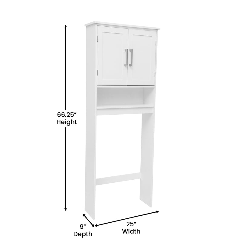 Vigo Over the Toilet Bathroom Organizer with Shelves and Magnetic Closure Doors