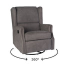 Abby 3-in-1 Wingback Manual Recliner Rocker Swivel Glider Chair