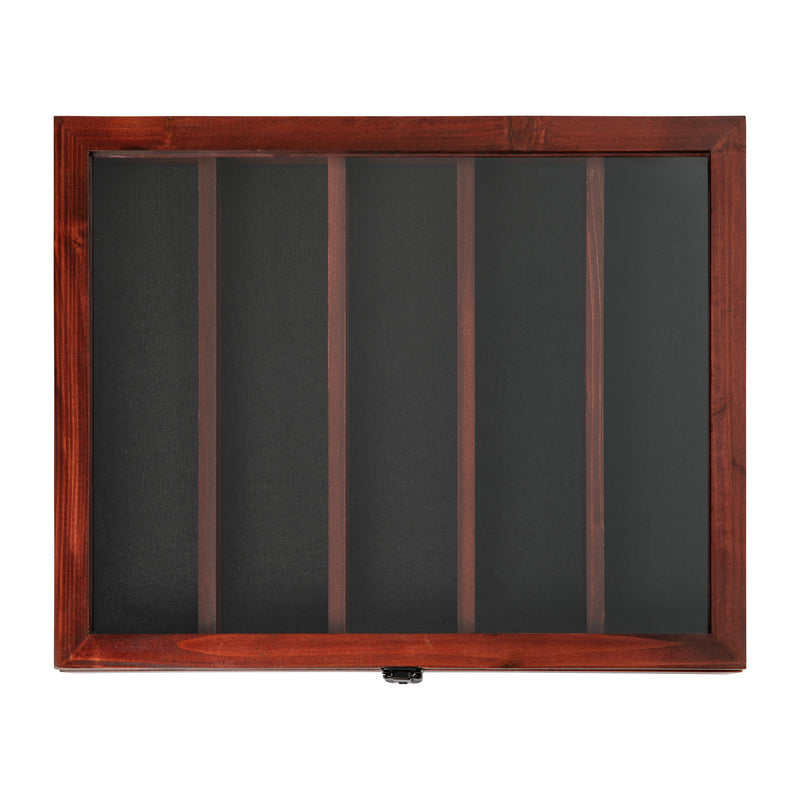 Robinson 14.5x17.5 Solid Pine Medals Display Case with Channel Grooved Removable Shelves