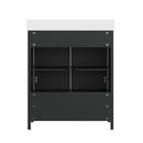 Argos 30 Inch Single Sink Bathroom Vanity with Undermount Basin, Soft-Close Cabinet, Easy-Glide Drawer, and Carrara Marble Finish Countertop