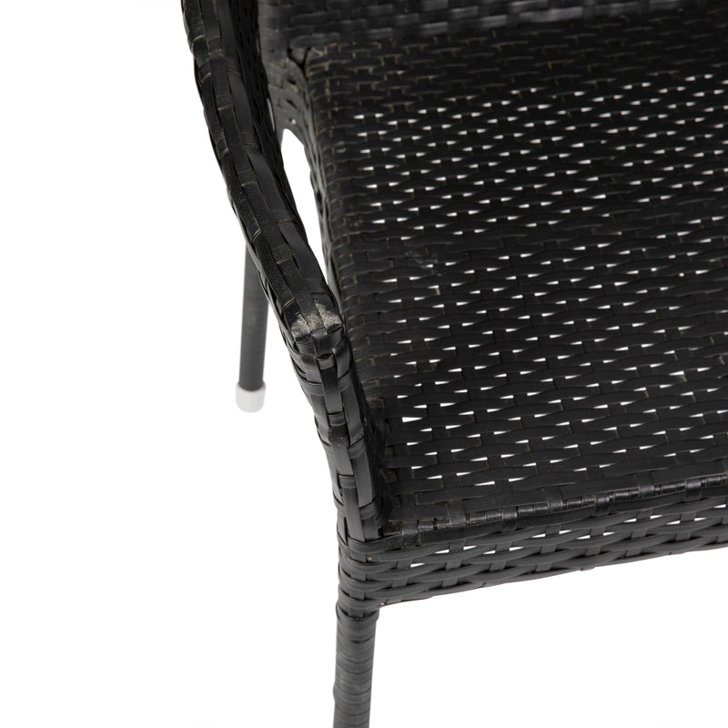 Eldon Weather Resistant Indoor/Outdoor Stacking Patio Dining Chair with Steel Frame and PE Rattan