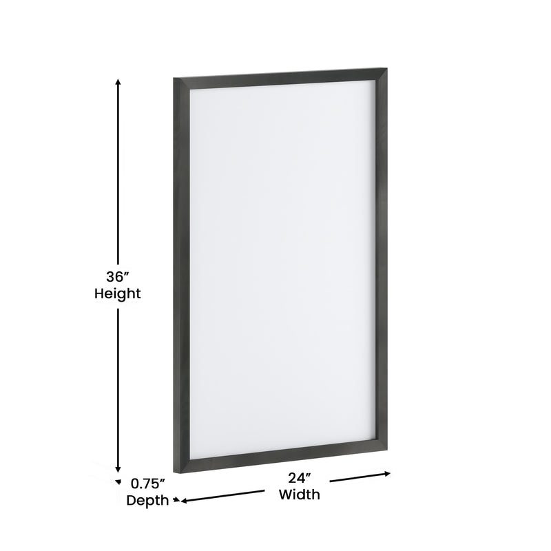 Cilla 24x36 Magnetic White Board with Dry Erase Marker, 4 Magnets and Eraser