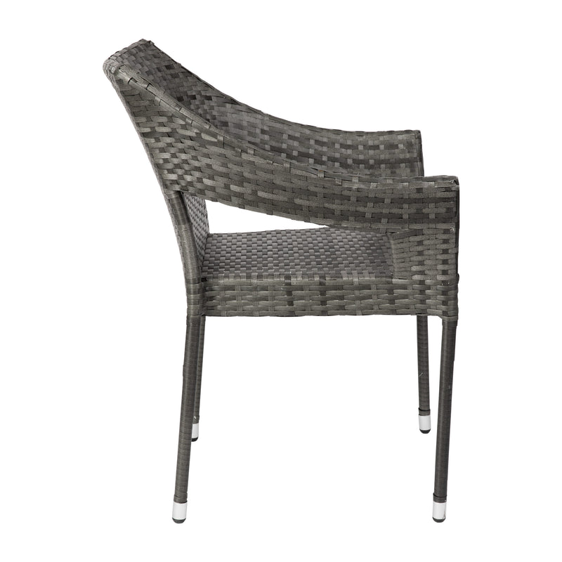 Eldon Weather Resistant Indoor/Outdoor Stacking Patio Dining Chair with Steel Frame and PE Rattan