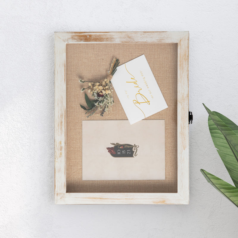 Miller 11x14 Wooden Display Case with Linen Overlay