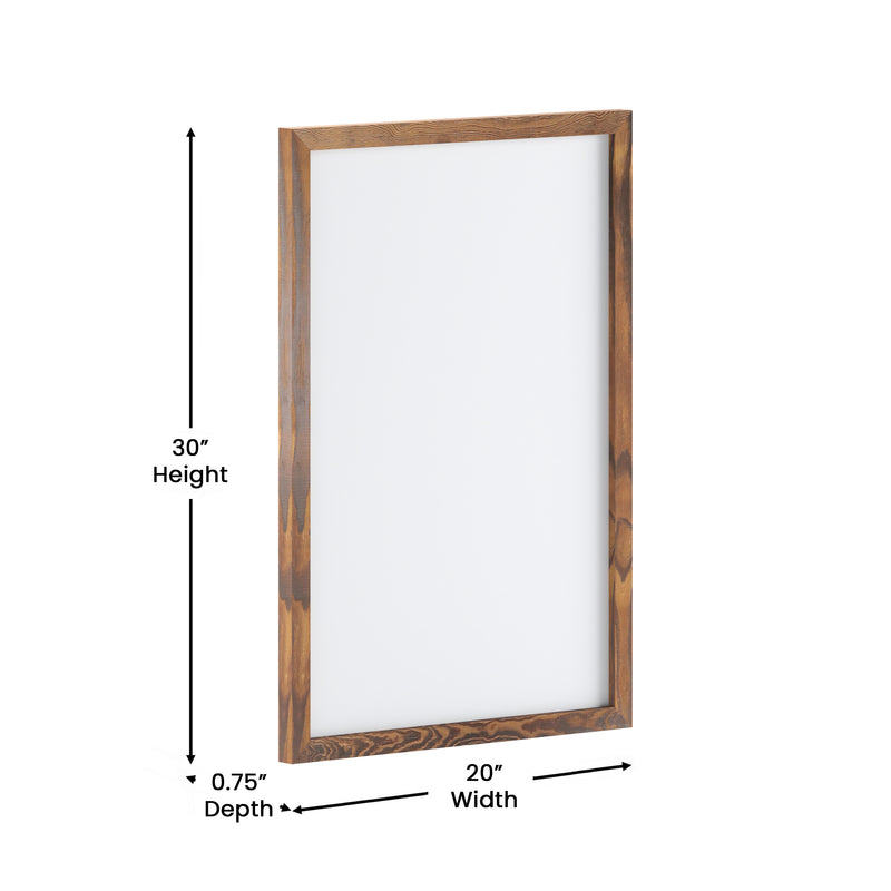 Cilla 20x30 Magnetic White Board with Dry Erase Marker, 4 Magnets and Eraser