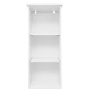 Vigo Slim Linen Tower Organizer with 2 Adjustable Cabinet Shelves, 3 Open Shelves, and Magnetic Closure Doors