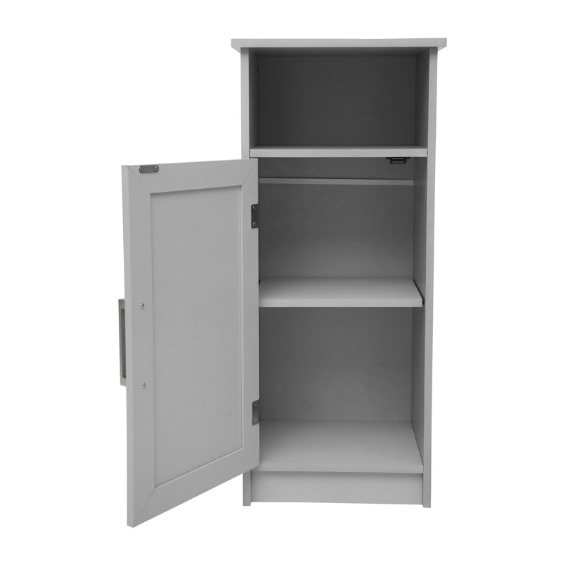 Vigo Bathroom Storage Cabinet with Adjustable Cabinet Shelf, Upper Open Shelf, and Magnetic Closure Door