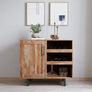 Aloise Bar and Sideboard with Storage Cabinet, Hanging Stemware Holders and Bottle Storage