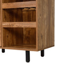 Aloise Bar and Sideboard with Storage Cabinet, Hanging Stemware Holders and Bottle Storage