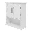 Vigo Wall Mounted Bathroom Medicine Cabinet with Adjustable Cabinet Shelf, Lower Open Shelf, and 2 Magnetic Closure Doors