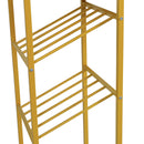 Kramer Metal Bar and Wine Table with Bottle Storage and Hanging Stemware Holders