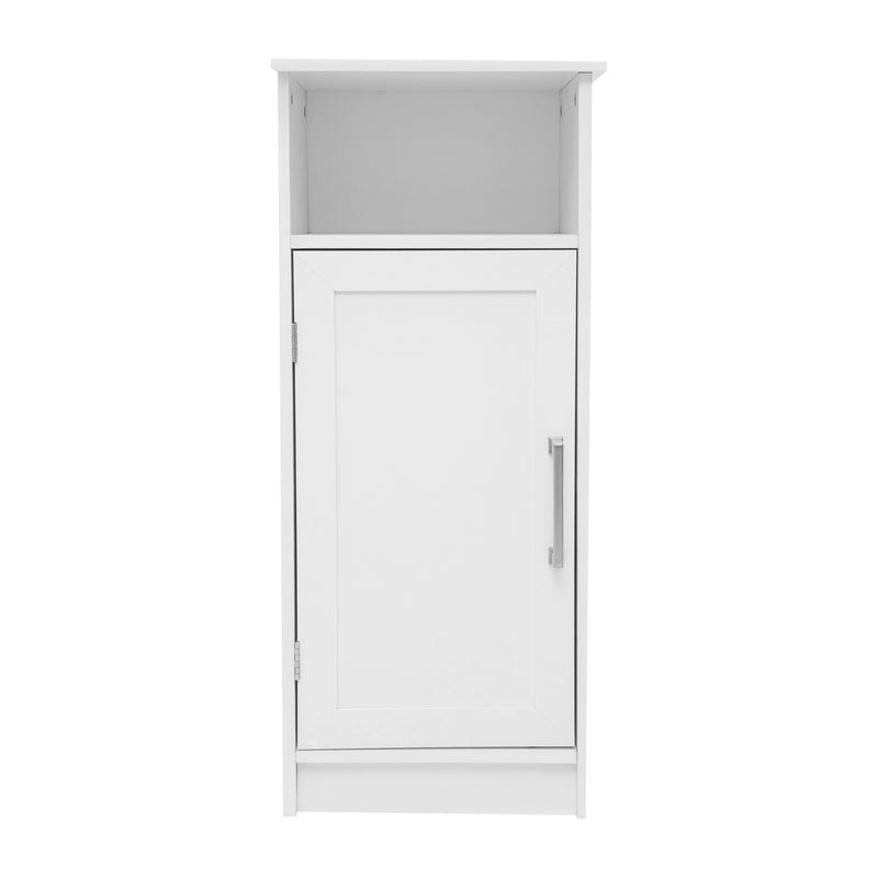 Vigo Bathroom Storage Cabinet with Adjustable Cabinet Shelf, Upper Open Shelf, and Magnetic Closure Door