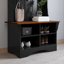 Whitman Hallway Tree with Bench Seating, 3 Single Coat Hooks and Lower Storage with Adjustable Shelves