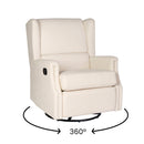 Abby 3-in-1 Wingback Manual Recliner Rocker Swivel Glider Chair