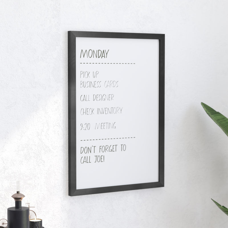 Cilla 20x30 Magnetic White Board with Dry Erase Marker, 4 Magnets and Eraser