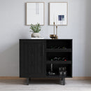 Aloise Bar and Sideboard with Storage Cabinet, Hanging Stemware Holders and Bottle Storage