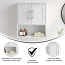 Vigo Wall Mounted Bathroom Medicine Cabinet with Adjustable Cabinet Shelf, Lower Open Shelf, and 2 Magnetic Closure Doors