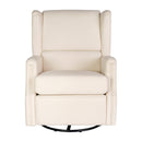 Abby 3-in-1 Wingback Manual Recliner Rocker Swivel Glider Chair