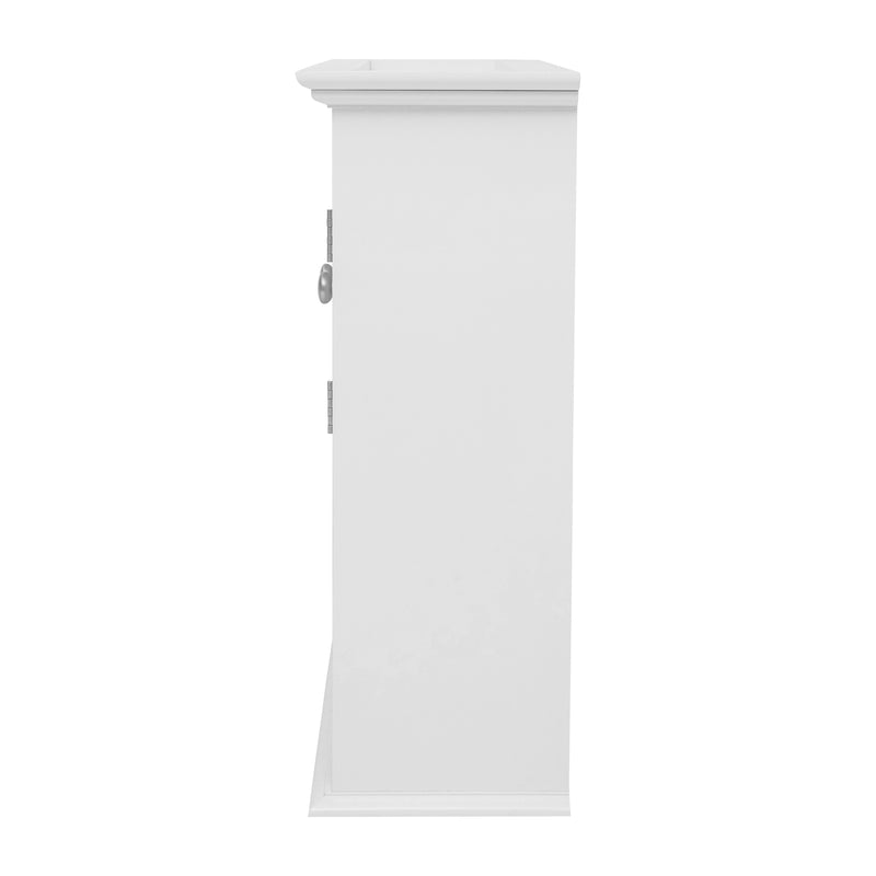 Delilah Wall Mounted Bathroom Medicine Cabinet with Adjustable Cabinet Shelf, Lower Open Shelf, and 2 Magnetic Closure Doors