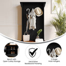 Whitman Hallway Tree with Bench Seating, 3 Single Coat Hooks and Lower Storage with Adjustable Shelves