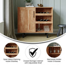Aloise Bar and Sideboard with Storage Cabinet, Hanging Stemware Holders and Bottle Storage