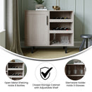 Aloise Bar and Sideboard with Storage Cabinet, Hanging Stemware Holders and Bottle Storage