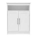Vigo Bathroom Storage Cabinet with Adjustable Cabinet Shelf, Upper Open Shelf, and 2 Magnetic Closure Doors