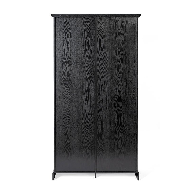 Finnoula 36" Wide Farmhouse Storage Cabinet, Semi-Open Storage with Sliding Barn Door