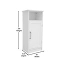 Vigo Bathroom Storage Cabinet with Adjustable Cabinet Shelf, Upper Open Shelf, and Magnetic Closure Door