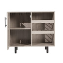 Aloise Bar and Sideboard with Storage Cabinet, Hanging Stemware Holders and Bottle Storage