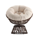 Foley Papasan Style Woven Wicker Swivel Patio Chair with Removable All-Weather Cushion