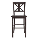 Imelda Set of Two Solid Wood Modern Farmhouse Bar Height Dining Stool
