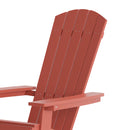 Riviera Poly Resin Folding Adirondack Lounge Chair - All-Weather Indoor/Outdoor Patio Chair