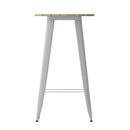 Dryden Indoor/Outdoor Bar Top Table, 23.75" Round All Weather Poly Resin Top with Steel base