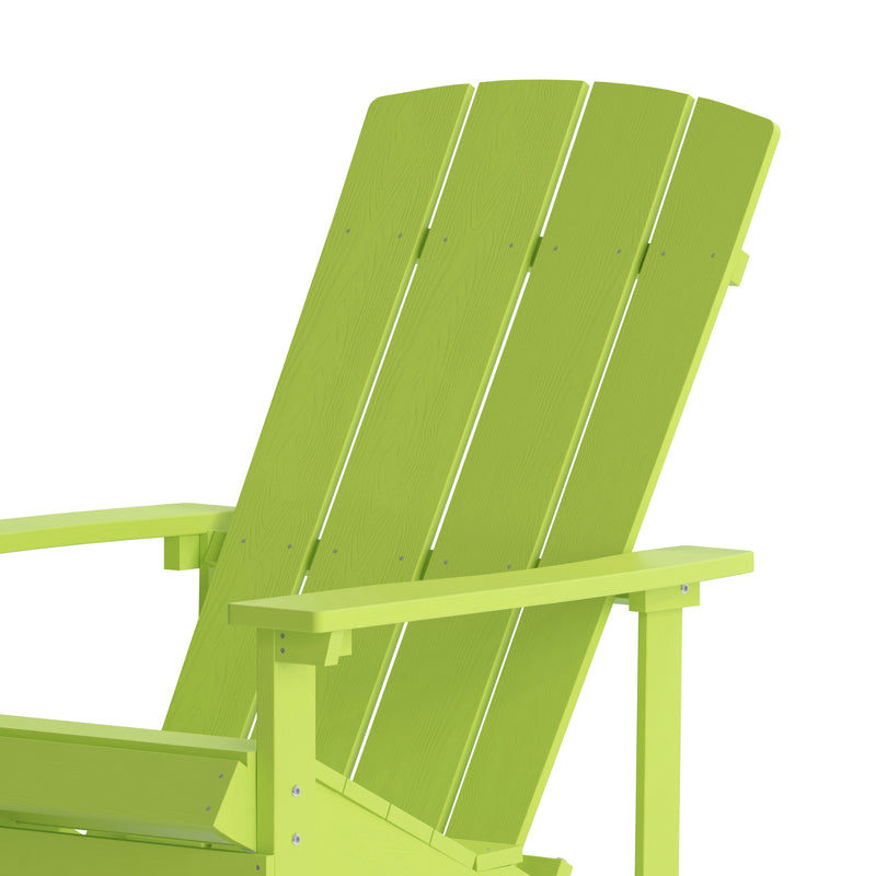 Set of 2 Riviera Adirondack Patio Chairs With Vertical Lattice Back And Weather Resistant Frame