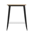 Dryden Indoor/Outdoor Bar Top Table, 31.5" Square All Weather Poly Resin Top with Steel base