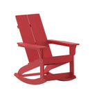 Wellington UV Treated All-Weather Polyresin Adirondack Rocking Chair for Patio, Sunroom, Deck and More