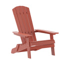 Riviera Poly Resin Folding Adirondack Lounge Chair - All-Weather Indoor/Outdoor Patio Chair