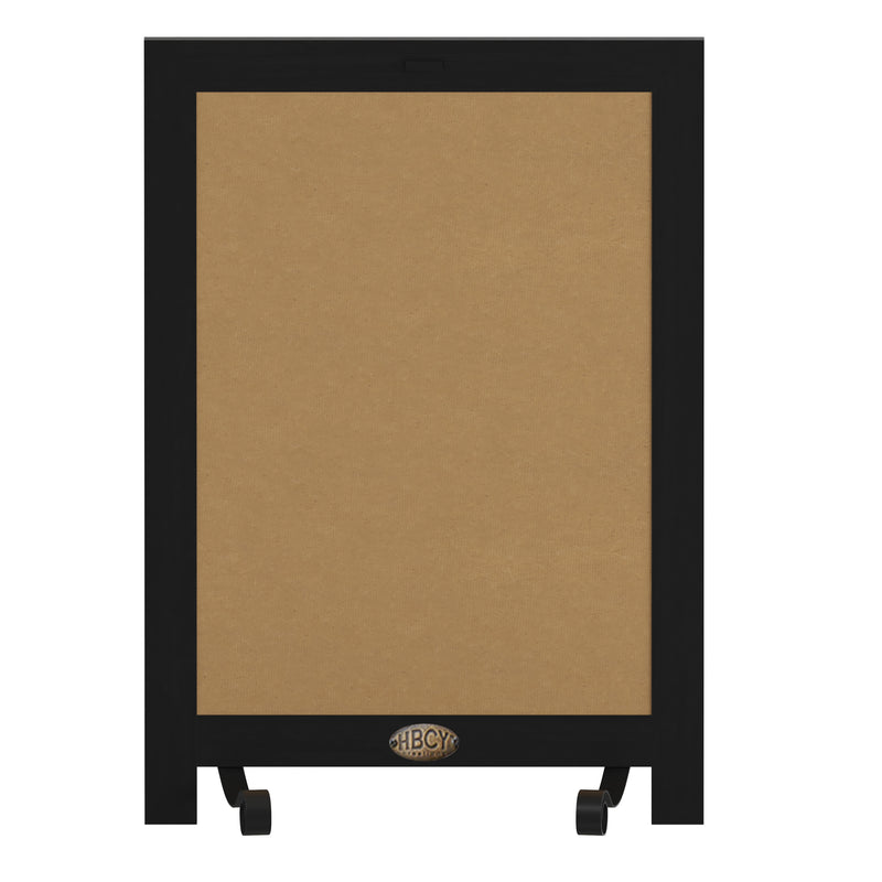 Magda Set of 10 Wall Mount or Tabletop Magnetic Chalkboards with Folding Metal Legs in Black, 12" x 17"