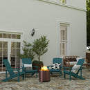 Aries 19.5" Portable Finished Steel Smokeless Wood Burning Outdoor Firepit with Waterproof Cover