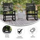 Fielder Set of 2 Contemporary Rocking Chairs, All-Weather HDPE Indoor/Outdoor Rockers
