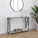 Green River Modern Farmhouse Engineered Wood Entryway Table and Powder Coated Steel Accents