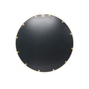 Monaco 24" Round Accent Wall Mirror in Black with Metal Frame for Bathroom, Vanity, Entryway, Dining Room, & Living Room