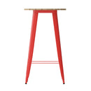 Dryden Indoor/Outdoor Bar Top Table, 23.75" Round All Weather Poly Resin Top with Steel base