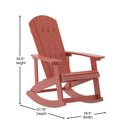 Set of 2 Atlantic All-Weather Polyresin Adirondack Rocking Chair with Vertical Slats
