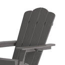 Ridley Adirondack Rocking Chair with Cup Holder, Weather Resistant HDPE Adirondack Rocking Chair in Gray