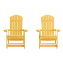 Set of 2 Atlantic All-Weather Polyresin Adirondack Rocking Chair with Vertical Slats