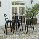 Dryden Indoor/Outdoor Bar Top Table, 30" Round All Weather Poly Resin Top with Steel base